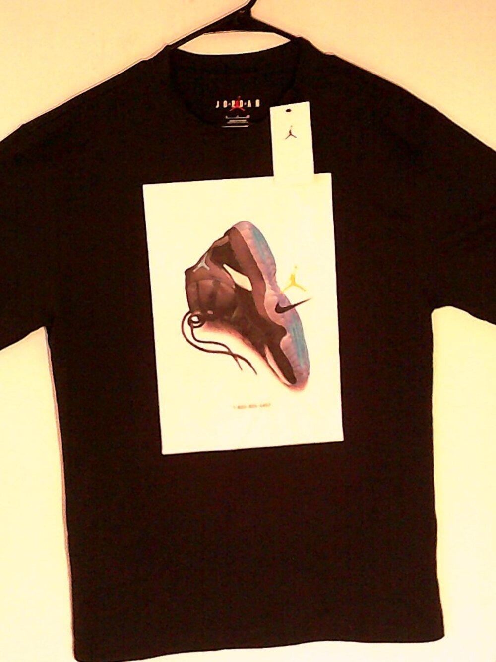 NEW AIR JORDAN "Air Jordan 11 Gamma Blue Tee" MEN'S BLACK T-SHIRT S IM6503-010